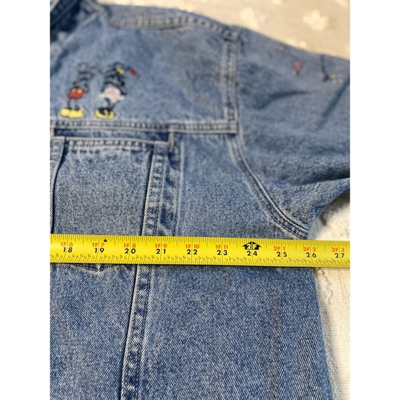 Vintage 90s Disney Embroidered Mickey Minnie Denim Jacket XXL - Picture 8 of 8